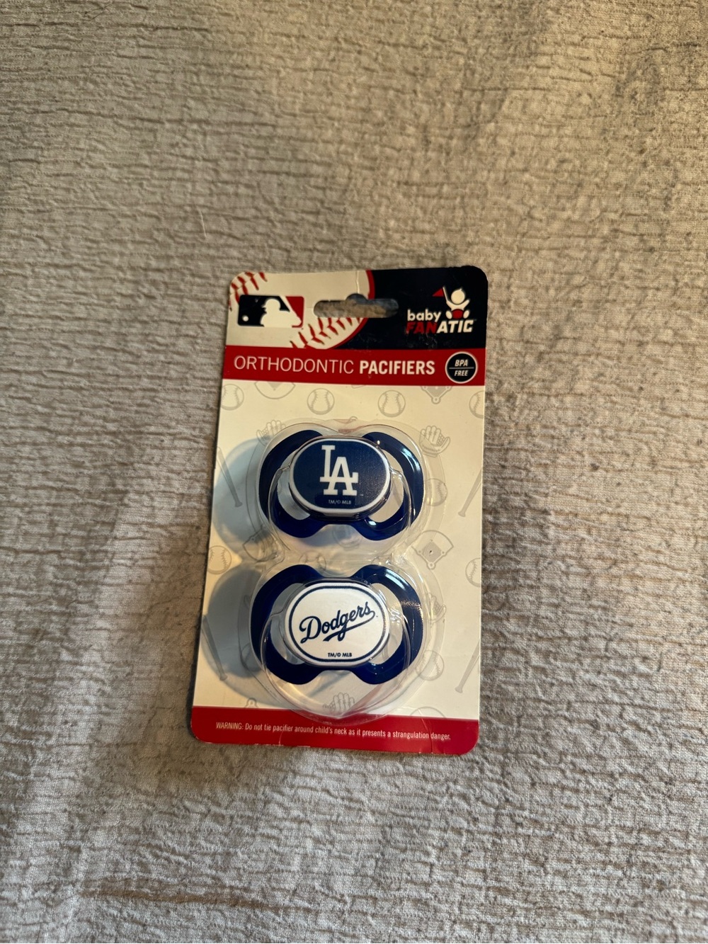 Baby Fanatic Los Angeles Dodgers Blue Orthodontic Pacifiers - 2 Pack